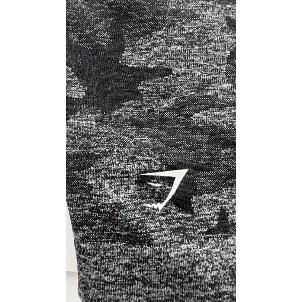 Gymshark‎ Camo Seamless Leggings Gray Black Women's Size Medium - Picture 6 of 7